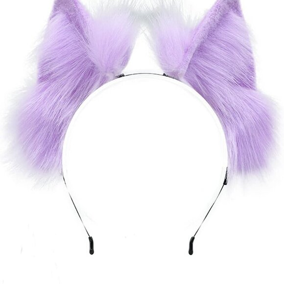 Faux Fur Animal Ear Headband Women Cosplay Hair Accessory Adjustable main image 5
